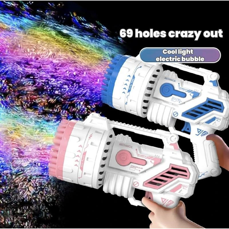 BubbleMax – pistola de burbujas LED 2 en 1 recargable